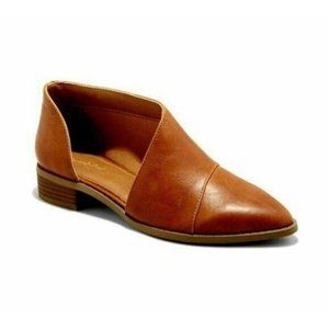 Universal Thread Women's Wenda Cognac Wide Faux Leather Cut Out Booties Shoes
